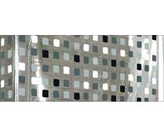 Kleine Wolke 3319110745 - Tenda da doccia avvolgibile ad angolo, 132 x 240 cm e 56 x 240 cm, grigio