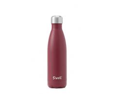 Swell - Thermos Borraccia in Acciaio Inox, a Doppia Parete, 481,9 Gram, Londra del Camino, Velvet Crimson, 17 Ounce