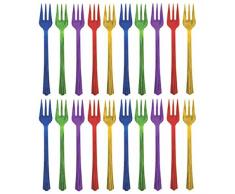 amscan, Set di forchette da Festa e Buffet, Colori Assortiti