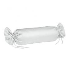 fleuresse Colours S-009200-1000-5500 Federa in Jersey a Trama fitta, per Cuscino cilindrico, 40x15 cm, Tinta Unita, Colore: Bianco