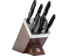 Zwilling Life 38599-000-0 Set di Coltelli con Ceppo, 7 Pezzi, Cenere, 410 x 175 x 200 mm