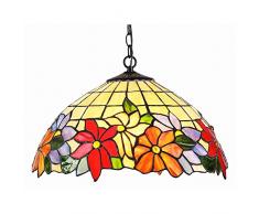 Interfan lampada a sospensione tiffany Sunlight E27, Multicolore