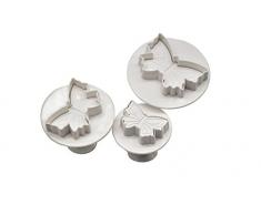 DeColorDulce Farfalla Media Set Tagliapasta con Espulsore, Bianco, 28Â x 10Â x 5Â cm, 3Â Pezzi