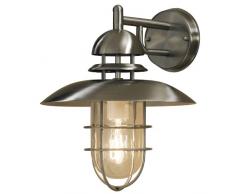 Konstsmide 7319-000 Sorento Lampada da Parete, BxPxH 27x29x34 cm, 1 x 60 W, IP44, in Acciaio Inox