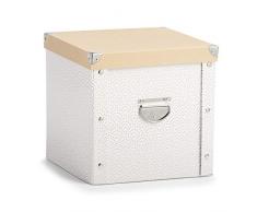 Scatola per palle di Natale, cartone, bianco/oro, ca. 30 x 30 x 29 cm