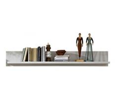 Stella Trading Mensola da Parete per libreria, mensola da Parete, mensola da Bagno, CD Dvd Landhaus, Legno, Bianco, 150.00 x 22,00 x 22,00 cm