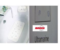 Meusch Ultramarine 2180722001 - Tappetino per Vasca da Bagno, con Motivo ad Ambiente Marino, 36 x 92 cm