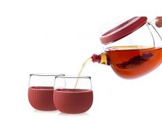 Tea Soul Set da tÃ¨ in Vetro con teiera, 2 Tazze e Protezione in Silicone