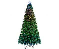WeRChristmas - Albero di Natale in Fibra Ottica Cambia Colore con regolatore, Multicolore, 6 ft/1.8m
