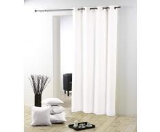 Douceur DIntÃ©rieur - 1600527, Tenda Con Occhielli , 140 X 260 Cm , Essentiel , Poliestere Unito , Bianco