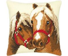 Vervaco PN-0008497 Ver - Cuscino con Kit per Punto Croce, Motivo Cavallo