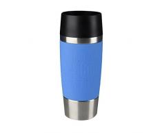 Emsa 513552 Travel Mug Bicchiere Termico con Chiusura Quick Press, Acciaio Inossidabile, Blu, 0,36 L