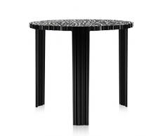 Kartell 8502/NE T-Table Side Table Tavolino, Nero