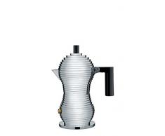 Alessi MDL02/1 B Pulcina Caffettiera Espresso, in PA e Fusione di Alluminio, 1 Tazza, Nero