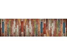 Viniliko Industrial Wood - Tappeto in Vinile, Multicolore, 80 x 300 cm