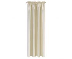 Eurofirany ZAS/Gabi/K/T Tenda Gabi, Liscia con fettuccia arricciata, 140Â x 250Â cm, Crema