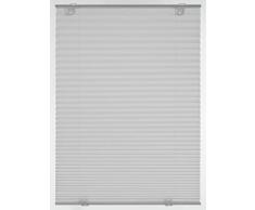 Gardinia Plissettata Solo con Ventose, Tenda Pieghevole Opaca, Parti per Il Montaggio Incluse, 2 Binari in Alluminio, Grigio, 90 x 130 cm (LxH)