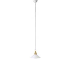Brilliant Pastell 74270/05 - Lampadario a 1 luce, E27, max. 75 W, in vetro e legno di faggio