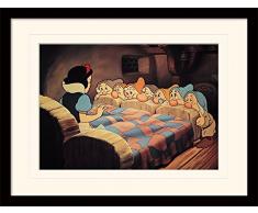 Disney Biancaneve Letto Montato e Stampa con Cornice, Multicolore, 30Â x 40Â cm