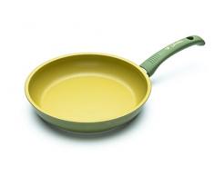 ILLA OL6332 Padella Antiaderente allOlio DOliva 100% Made in Italy, Acciaio Inossidabile, Verde