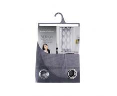 Douceur d interno Tempo Tenda a occhielli stampa trasferimento poliestere, Poliestere, grigio, 280x140 cm