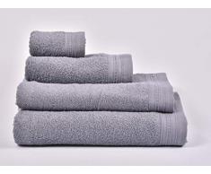 MI CASA TOCADOR Grigio Set 2 Asciugamani Spike 500GR, Cotone