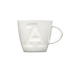 Make International Alphabet Mug Tazza Lettera a, Porcellana, Bianco, 13 x 10.1 x 9 cm