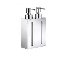 Smedbo Outline Doppio Sapone e lozione Dispenser, Argento
