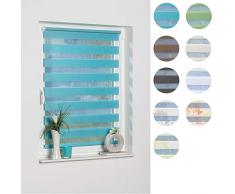 K-home Klemmfix, Tenda a rullo Madrid, Fissaggio a Clip Senza Viti, Blu, 60 x 150 cm