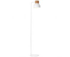 Brilliant Moka Lampada da Terra a 1 Luce 60 W, Bianco Opaco/Marrone