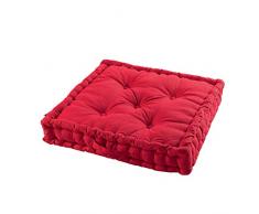 Cotone Interno Panama Cuscino da Sole Rosso 60 x 60 x 10 cm