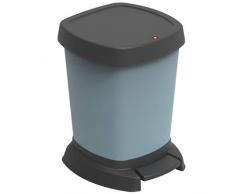 Rotho Eco Paso Pattumiera per Il Bagno 6 l, plastica (PP), Blu, 6 Liter (23,4 x 21,9 x 29,2 cm)