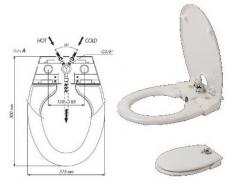 Sedile WC-Bidet - Copriwater Combinato con Rubinetto Miscelatore Bidet