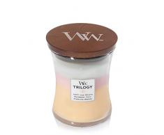 WoodWick Trilogy candela profumata a clessidra media con Pluswick Innovation, Dolci destate