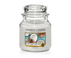 Yankee candle Coconut Splash Candela Profumata, Candele in Giara, Bianco Coconut Splash, media