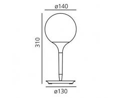 Artemide Castore Lampada da Tavolo 14, Bianco