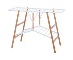 Foppapedretti Myhome Ciak Stendibiancheria Pieghevole, Alluminio Noce