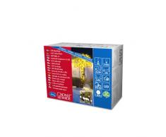 Konstsmide 3610-000 Catena luminosa a micro LED, 40 diodi, trasformatore esterno 24 V, 2,4 W, cavo nero, colore (luci): Giallo