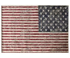 ABC Tappeto Pop Rock Blu/Rosso 135 x 195 cm