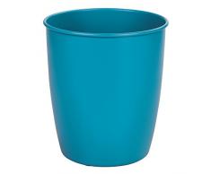 InterDesign Hamilton Cestino Rifiuti, Metallo, Blu, 20.32x22.86x0.2 cm