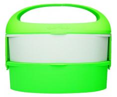 Outlook Design G. Lunch Borsetta Porta Pranzo con Due Contenitori, Adatti a Microonde e Frigo, ABS e Manico in Silicone, Verde