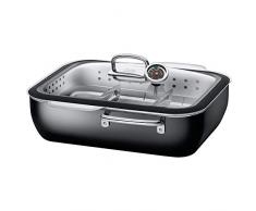 Silit 1738263011 Ecompact Vaporiera con Coperchio, 34 cm, Nero