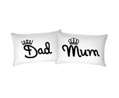 Italian Bed Linen Coppia Federe Stampa Digitale, Printed 11, 52 x 82 cm