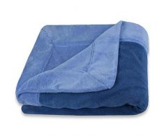 Celinatex Coperta Toronto, in microfibra, colore corallo, Poliestere, blu, 150 x 200
