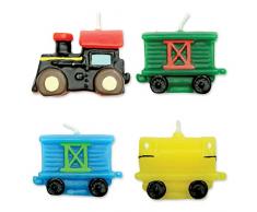 PME CA007 Candele Decortive per Torte Treni, Cera, Multicolore, 4 x 1.5 x 4 cm