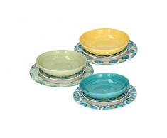 Tognana Servizio tavola 18 Pezzi Amalfi, Porcellana, Multicolor