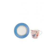 Creatable 166334 Vintage, Set di Tazzine da caffÃ¨ 20 cl e Piattini 14 cm, Bianco (WeiÃ)