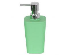 MSV 140688 Soft Touch - Dispenser di Sapone, 7,3 x 7,3 x 18 cm, Colore: Verde/Metallo