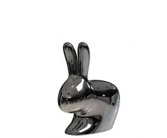 Qeeboo Rabbit Sedia per Bambini, Titanio, 45.3x26.2x52.7 cm