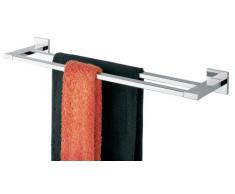 Tiger Items Portasciugamani Doppio, Acciaio Inox, Cromato, 58 x 5 x 14 cm